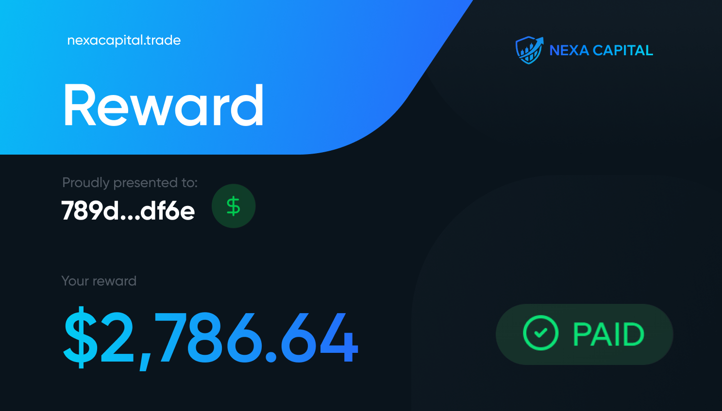 Payout $2,786.64