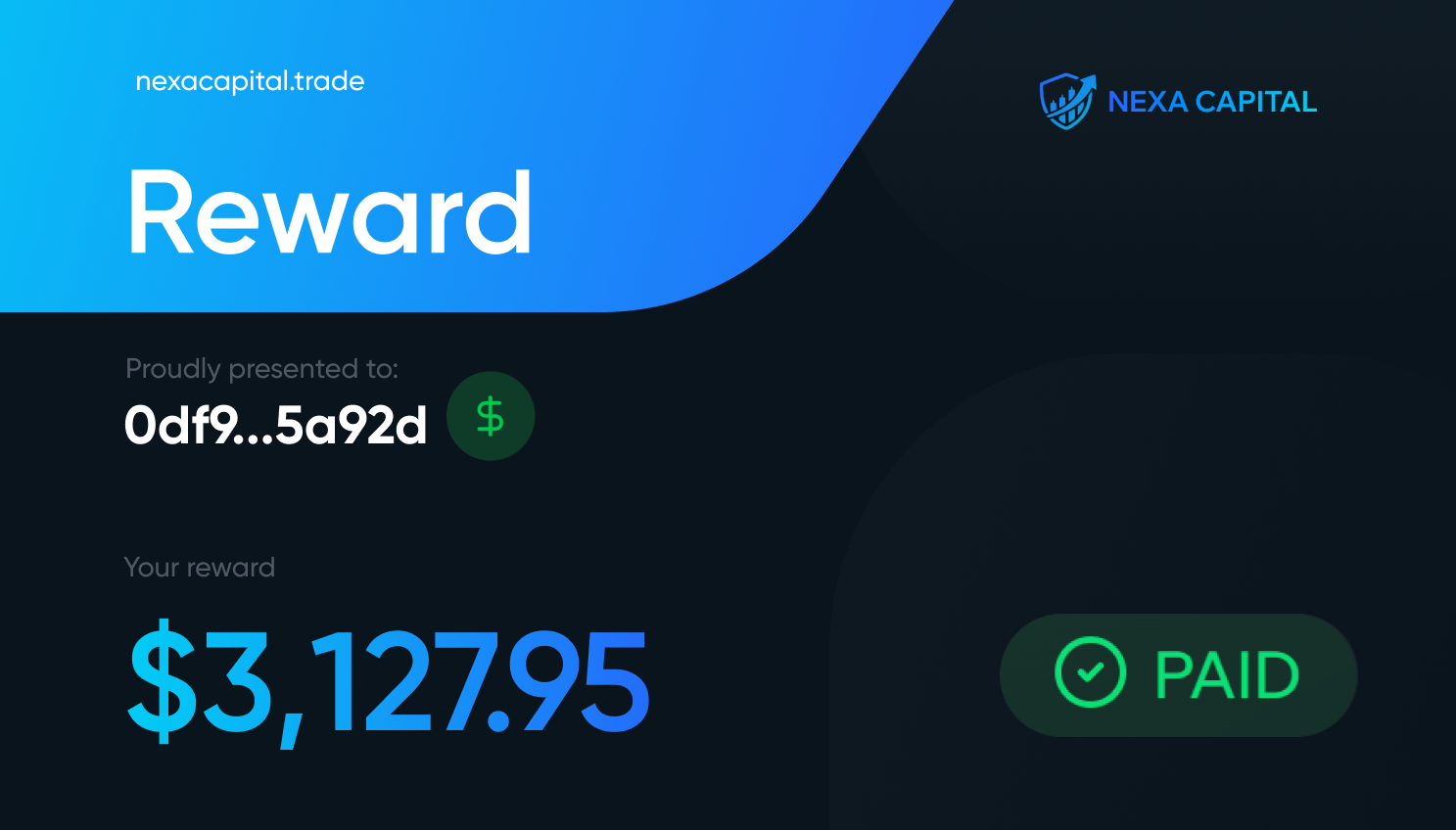 Payout $3,127.95