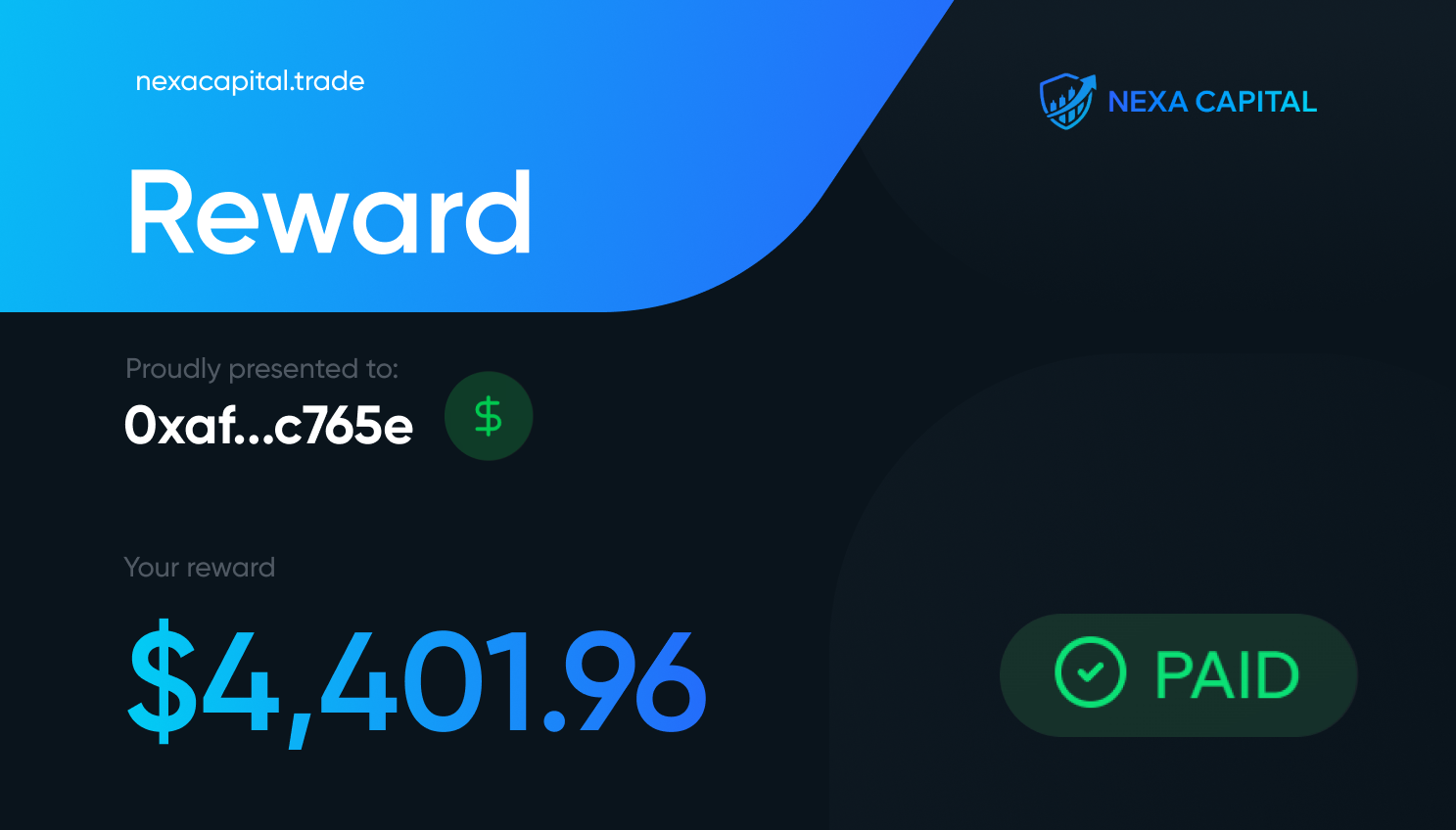 Payout $4,401.96