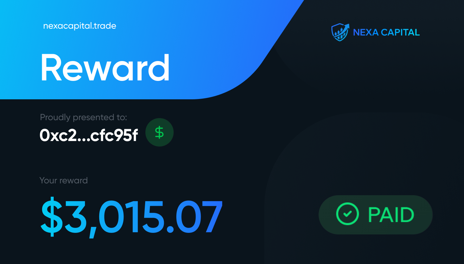 Payout $3,015.07