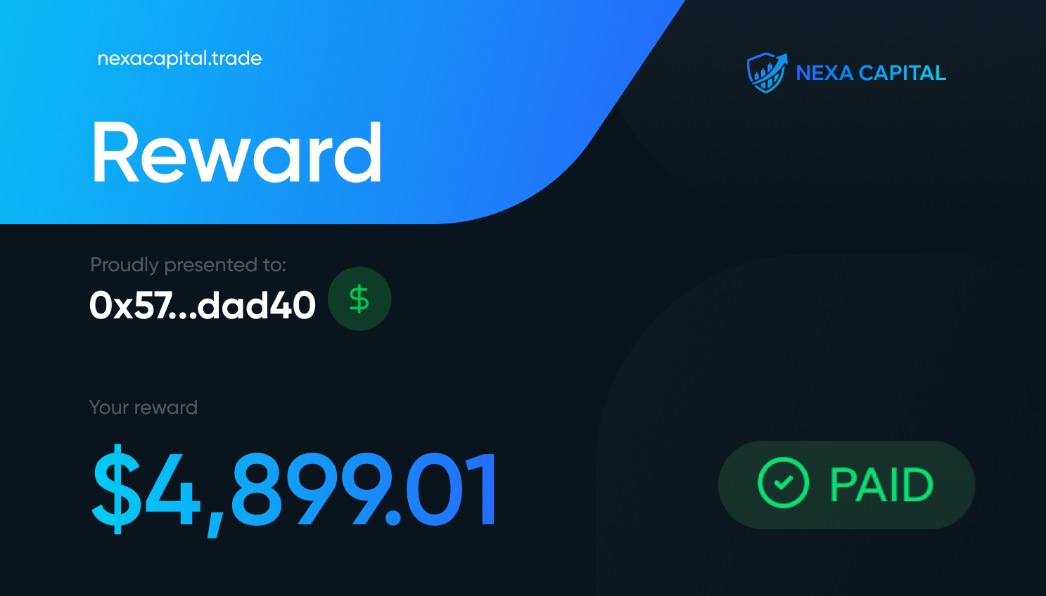 Payout $4,899.01