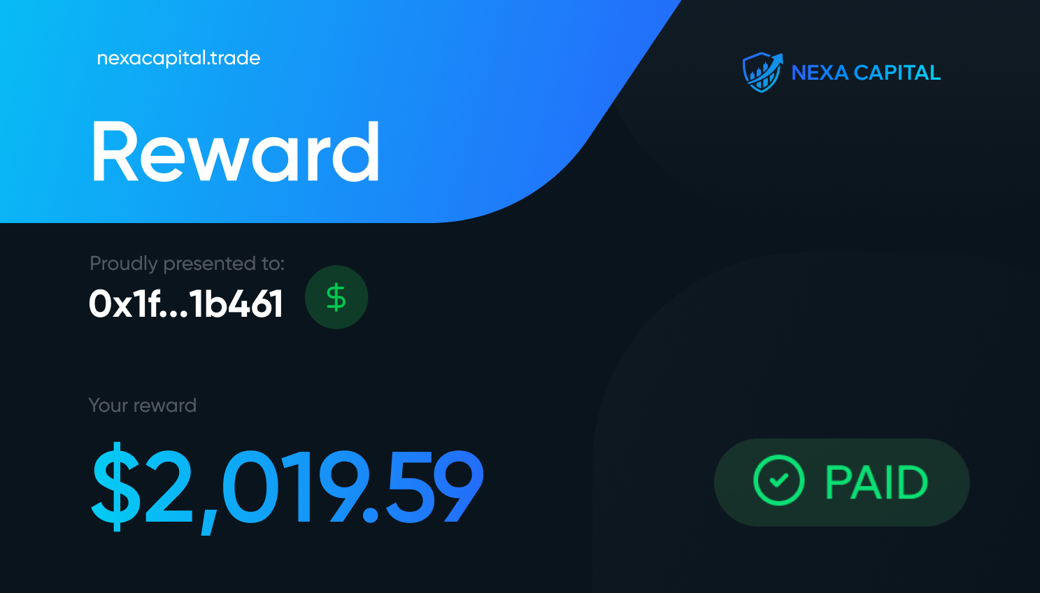 Payout $2,019.59