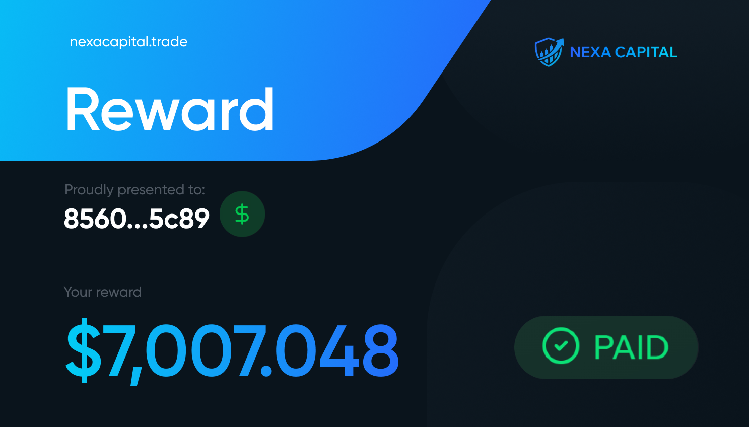 Payout $7,007.048